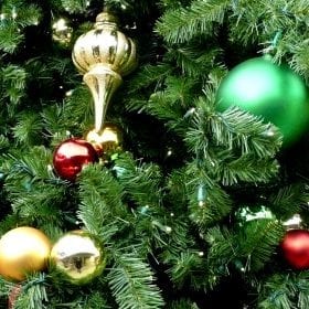 ornaments on Christmas Tree
